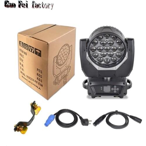 Dmx512 19X15W Led Wash Zoom Rgbw Moving Head Light Stage Spotlight For Dj Lights Nightclub Disco