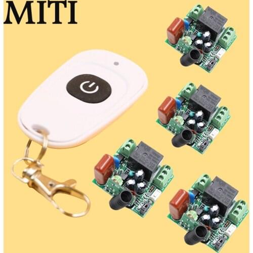 Household Quality 1CH RF Wireless Remote Control Switch System 1 Transmitter & 4 Receiver Relay Receiver Mini Smart Home Switch