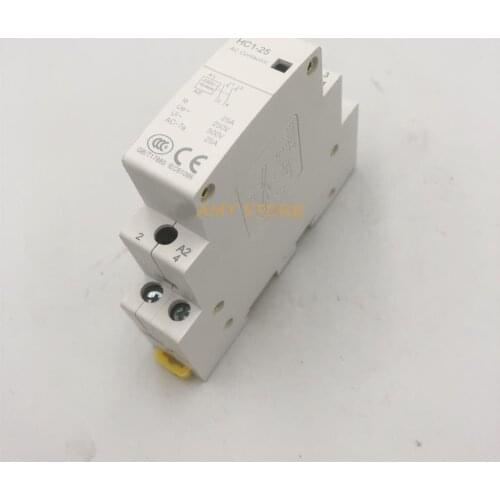 HC1-25/CT-25A 2P 25A AC220V/230V 24V 50/60Hz Din Rail Household Automatic AC Modular Contactor 2NO 2NC or 1NO 1NC
