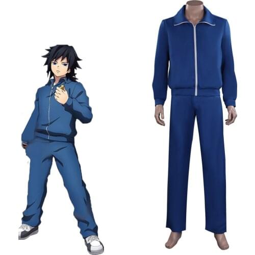 Demon Slayer Hinokami Kepputan Cosplay Costume Kimetsu no Yaiba Tomioka Giyuu School Uniform Outfits Halloween Carnival Suit