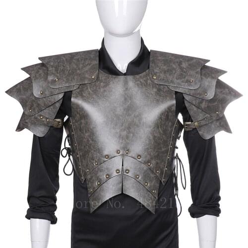 Halloween Warrior Cosplay Costume Medieval Sparta Knight Cosplay Armor Man PU Leather Retro Carnival Performance Equipment