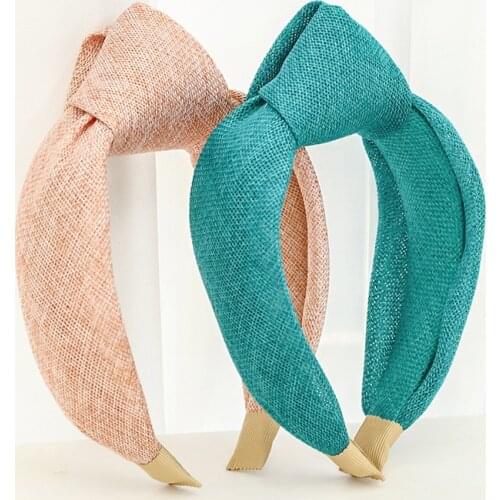 Colorful Fabric Knot Headbands For Women Hairbands Scrunchies Hair Accessories Bows Crown Hair Band Headband