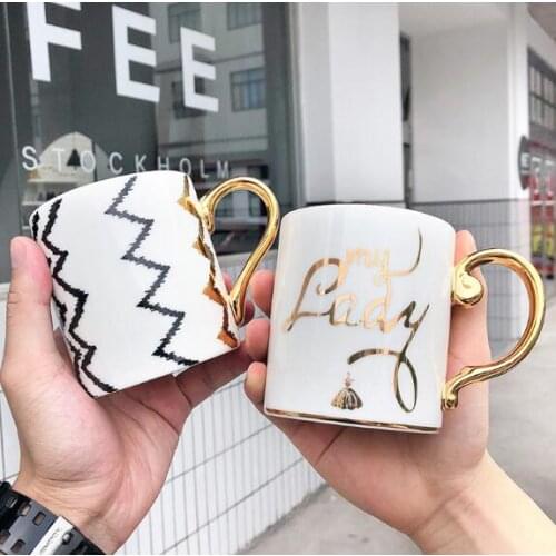 Creative ceramic cup business office coffee cup wedding gift cup