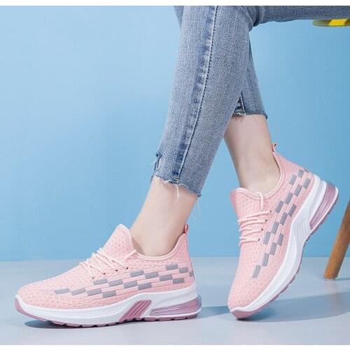 Women Shoes 2020 Autumn Fashion Mesh Breathable Sneakers Woman Casual Vulcanized Shoes Ladies Lace Up Flats Female Footwear New