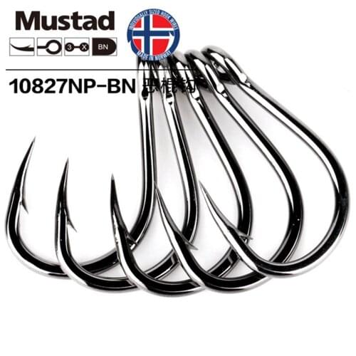 Mustad JIgging Lure Assist Hooks 10827 NP# 4X Strong Trolling Barbed Sea Tuna Fishhook For Salt Water Ocean Big Game Fishing