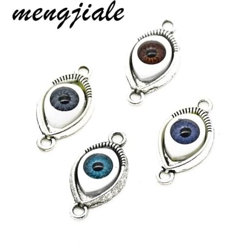 12pcs Hot Sell Alloy Metal Eye Connector Charms For DIY Handamde Jewelry Findings Accessories