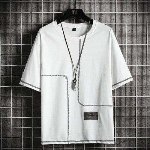 Summer Mens New 2021 Hip Hop Cotton Brand Fashion Casual Short Breathable High Quality Popular Sleeve T-shirt Short Sleeve