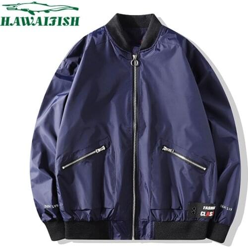 Hawaifish brand jacket men 2021 Japanese thin handsome loose trend bomber jacket student spring and autumn baseball uniform