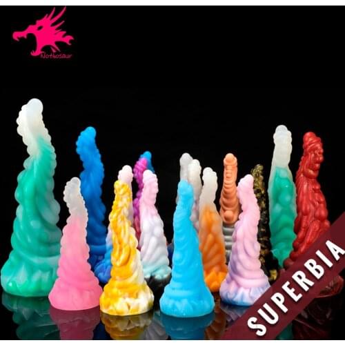 Nothosaur Soft Anal Plug Sex Toys for Man and Woman Massage Fantasy Dildo Animal Butt Plug Masturbators Anus Beads Adults 18