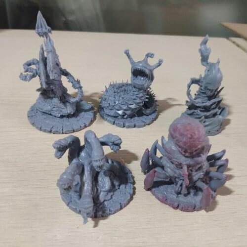 Lot of 5pcs Cthulhu Wars Board Game Quachil Uttaus Ramsey Campbell Horror Tulzscha Miniartures