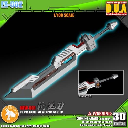 Anubis Unpainted Refitting Suite of Heavy Fighting Weapon System for MG 1/100 Gundam model Mobile Suit kids toys