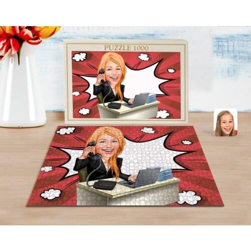 Personalized Women 'S Assistant Caricature of 1000 Piece Professional Puzzle-1