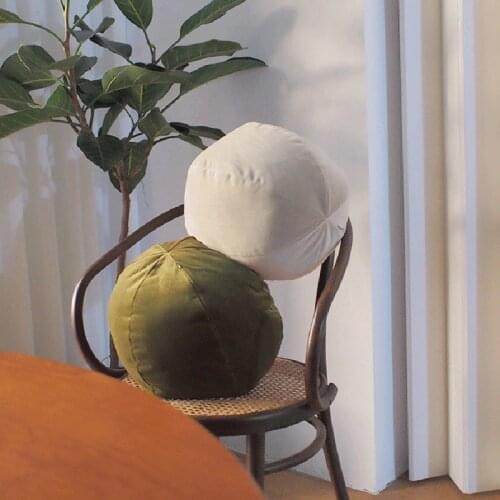 Velvet Pillow Round Pumkin Back Neck Rest Support Cute Chair Padding Office Soft Nordic Pillows Home Kids Room Nursery Decor