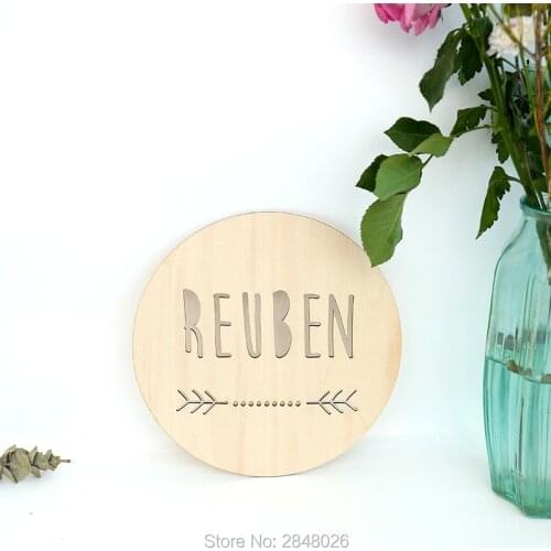 Custom Wooden laser cut kids Name Dots&Arrow door wall plaque,bedroom sign,nursery decoration,baby shower decor