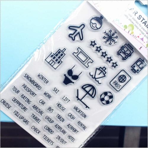 PANFELOU 11.3*15.56cm Holiday series Transparent Silicone Rubber Clear Stamps cartoon for Scrapbooking/DIY wedding album