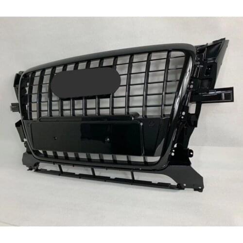 For SQ5 Style Front Bumper Mesh Hood Grill Grille Glossy Black Universal for Audi Q5 ABS Bumper Grill 2009 2010 2011 2012