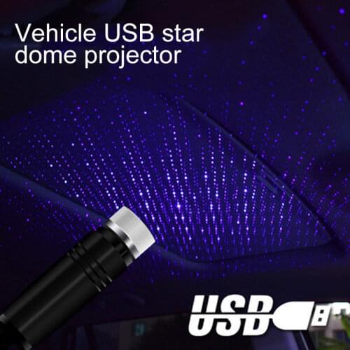 Romantic LED Starry Sky Night Light 5V USB Powered Galaxy Star Projector Lamp for Car Roof Room Ceiling Decor Plug and Play