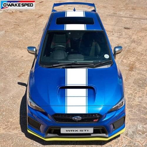 Sport Racing Stripes Car Hood Roof Tail Decor Sticker For Subaru-WRX Auto Body Whole Vinyl Decals Exterior Accessories