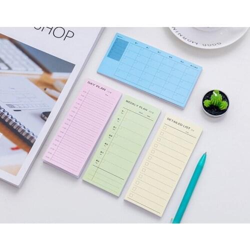 New weekly daily moth schedule Sticky Notes Memo Pads planer stickers Paper Notepad Stationery Papeleria School Supplies notes