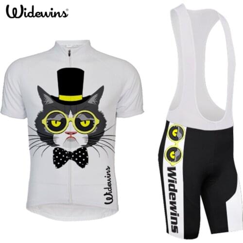 Cat cycle jerseys 2017 Summer Cycling Jersey short sleeve Breathable white cycling clothing Bicycle Sport wear 5829