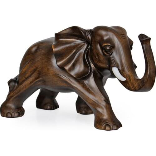 VINTAGE LUCKY ELEPHANT STATUE AND SCULPTURE HOME DECORATION SCULPTURE RESIN CRAFTS OFFICE LIVING ROOM FENG SHUI ELEPHANT GIFT