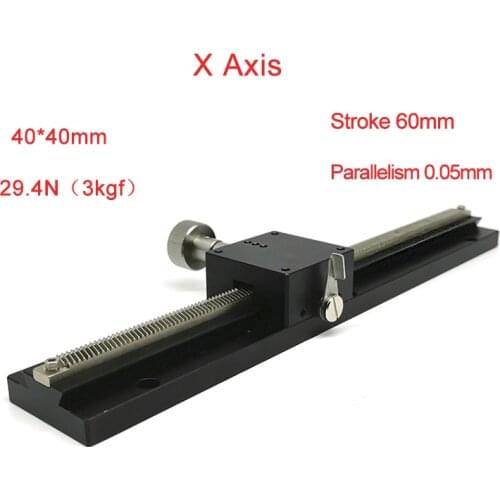 X Axis 40mm Long-range Dovetail Trimming Slide Dovetail Slide Table Sliding stage Manual Displacement Platform