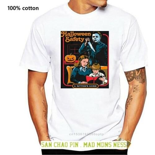 Halloween Safety Michael Myers A SisterS Guide Funny Black T-Shirt S-3Xl Tops Tee Shirt