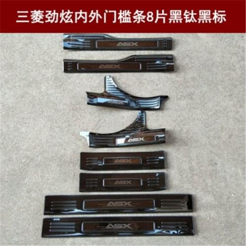 Car stainless steel Rear Bumper Protector Sill Scuff Plate/Door Sill Door Sill Car Styling For 2020 Mitsubishi ASX