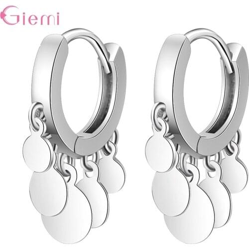 Simple Fashion 925 Sterling Silver Mini Small Round Circle Hoop Earrings for Women Girl Trendy Jewelry Gift Oorbellen Brincos
