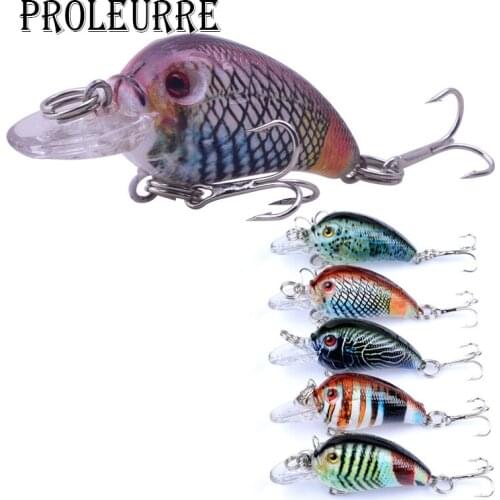 1Pcs 4.5cm 4g Fishing lures plastic hard crank bait japan wobbler crankbait artificial lure Perch fish pesca hooks tackle