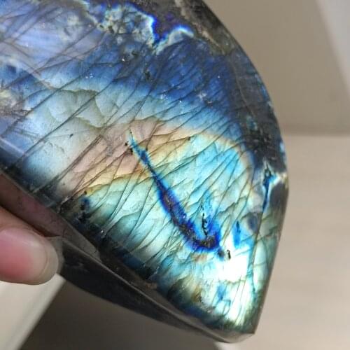 1pc 700-800g 900-1000g Natural labradorite free form stone shining labrador feldspar stand stone Healing