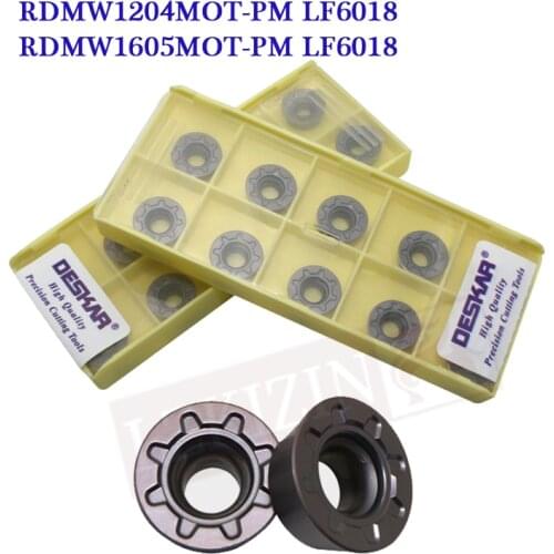 10PCS RDMW1204 RDMW1605 MOT PM LF6018 Lathe Milling RDMW Insert Carbide Blade CNC Machine Mill Turning Tools for stainless steel
