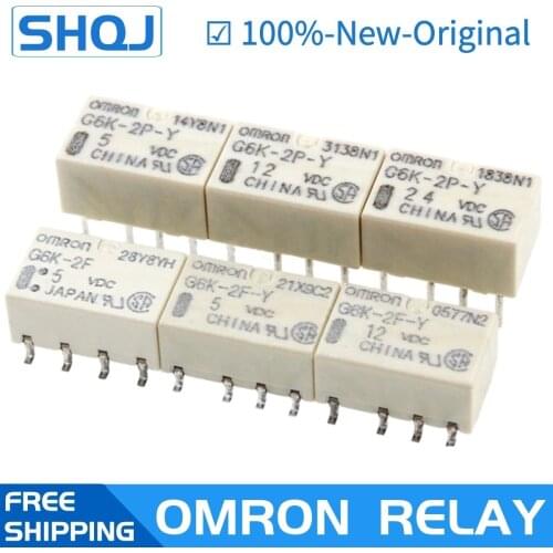 20PCS OMRON RELAY G6K-2F-Y 3VDC 4.5VDC 5VDC 12VDC 24VDC G6K-2P-Y Brand new and original relay