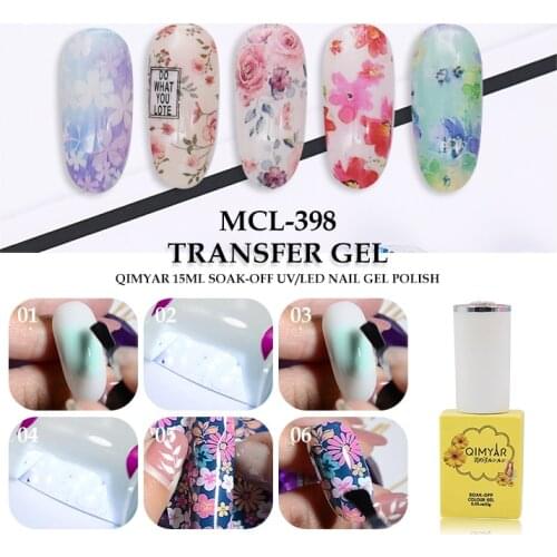 4Pcs 15ml Nail Transfer Foil Glue For Transfer Foil Sticker Nail Foil Adhesive Polish Gel Starry Paper Foils Wraps DIY Manicure