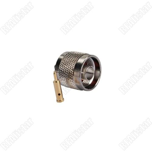 50 Pieces N Type Solder Male Plug RF Connector For Semi rigid.086" Coaxial Cable RG405 50ohm Straight Nickel-plated