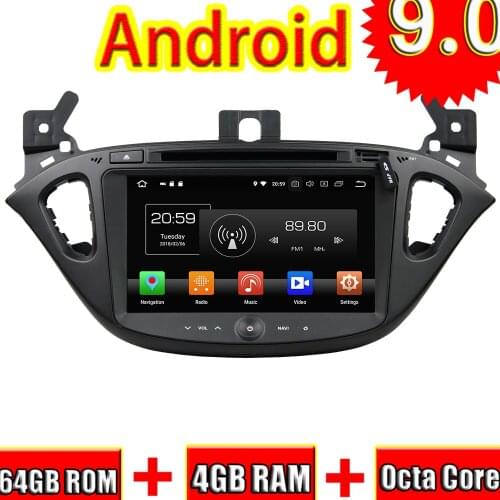 Topnavi Octa Core Android 9.0 Car DVD Multimedia Player For Opel CORSA 2015-2016 Audio Radio Stereo 2 DIN GPS Navigation 4+64G