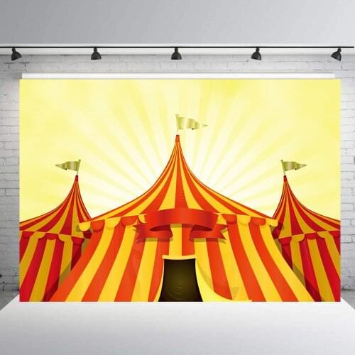 BIEPOTO Circus Carnival Backdrop for Photography Tents Baby Shower Birthday Party Banner Decor Photo Background Cake Table booth