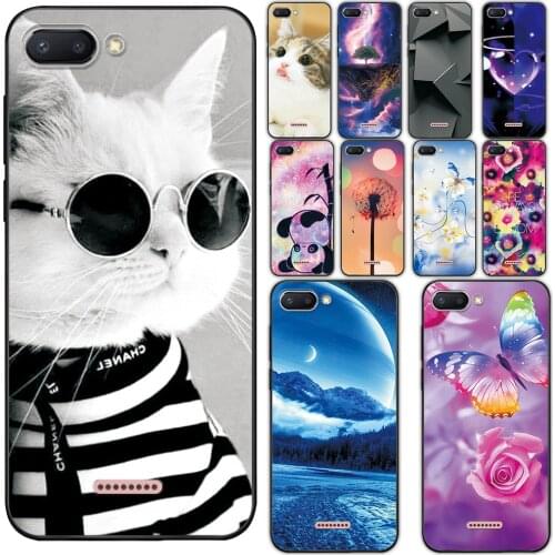 For Redmi 6A Case 5.45" Soft Silicone Phone Case For Redmi 6A 6a Cool Cat Fashion Cover For Xiaomi Redmi 6A TPU Protective Coque