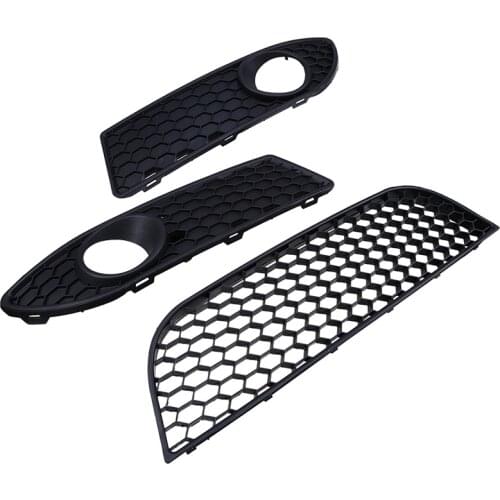 Black Auto Front Bumper Driving Fog Lights Cover Lamp Frame Trim For VolksWagen Polo 2005-2009