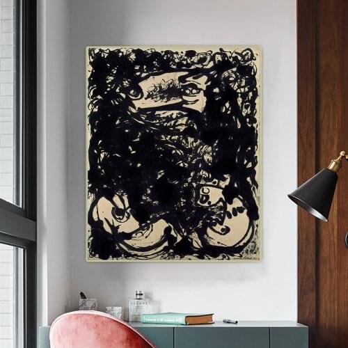Jackson Pollock《Number 23, 1951》Abstract Canvas Art Oil Painting Artwork Picture Wall Hanging Decor Home Living Room Decoration