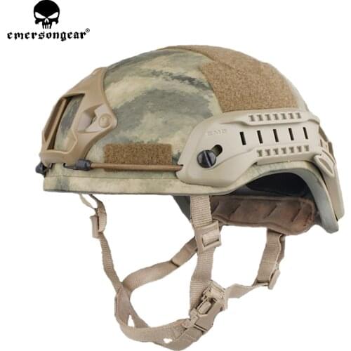 Emersongear Tactical ACH MICH 2001 Hunting Helmet Middle Covered ABS TC 2001 Helmet Advanced w NVG Shroud & Side Rail