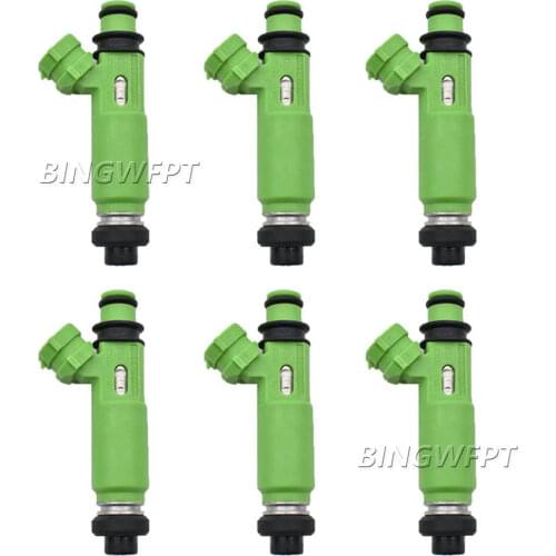 6pcs/lot Fuel Injectors OEM 195500-3170 1955003170 MD332733 for Mitsubishi Montero Sport 3.0L 6G72 1998 1999 2000 2001 2002 2003