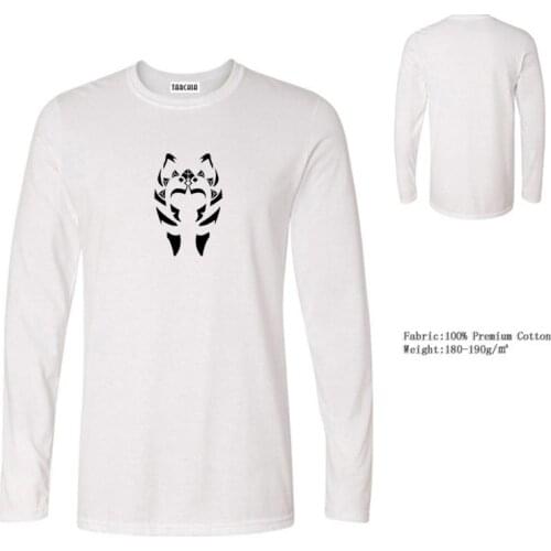 TARCHIA 2021 Brand Cotton Men T-shirts Long Sleeve O-Neck Print Basic Tshirt Casual Pure Men T Shirts Women Wear 0210630