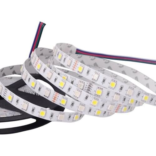 5M/Pack SMD 5050 RGBW RGBWW LED Strip DC 12V 60LEDs/M IP20 IP65 Waterproof RGB + Cold White / Warm White Flexible LED Tape light