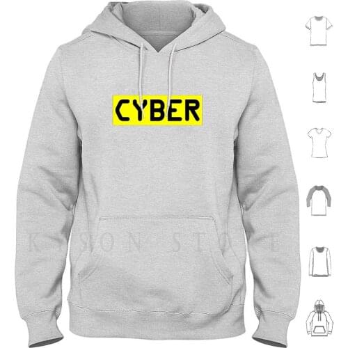Cyber Hoodies Long Sleeve Cyber Computer Hacker Yellow Black Programmer Nerd Geek Space