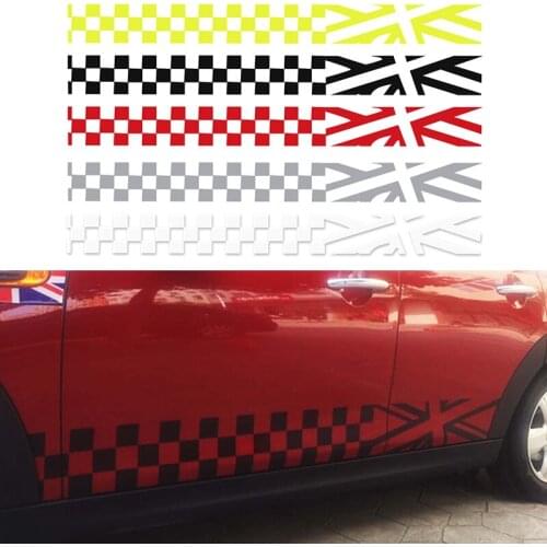 KJAUTOMAX For Mini Cooper R55 R56 R53 R52 R50 F54 F55 F56 5 Color Decal Sticker Side Racing Stripes Red Black White Silver