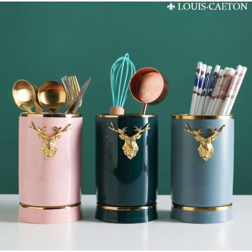 Creative Ceramic Chopstick Cage Nordic Household Light Luxury Kitchen Storage Box Kitchen Kitchen Accessories