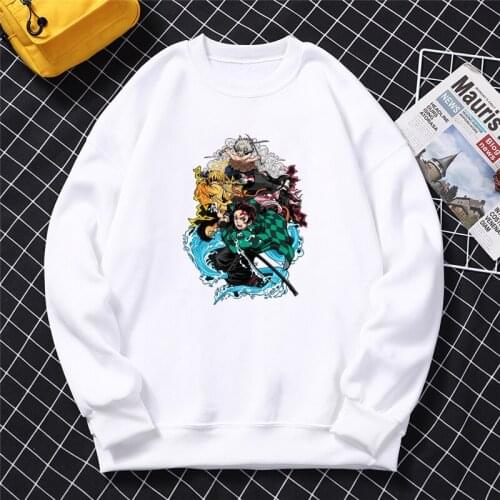 Hot Fashion Anime Demon Slayer Women Hoodies Kawaii Kisatsutai Tanjiro Nezuko Zenitsu Costume Cartoon Harajuku Sweatshirt Lady