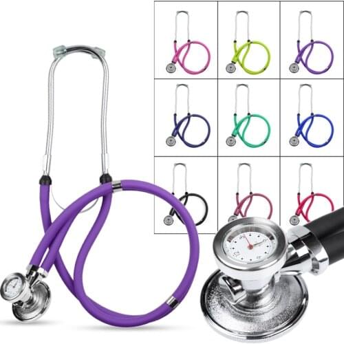 Medical Professional Sprague Rappaport Dual Head Cardiology Neonatal Pediatric Clinical Doctor Nurse Stethoscope and Watch Clock