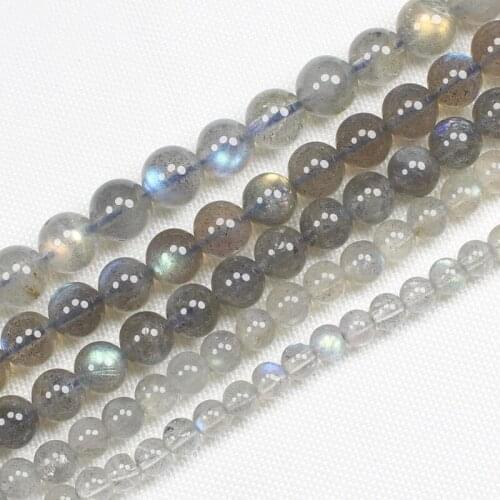 Natural Labradorite 4-8mm Round loose beads 15" For DIY Necklace Bracelat Jewelry Making